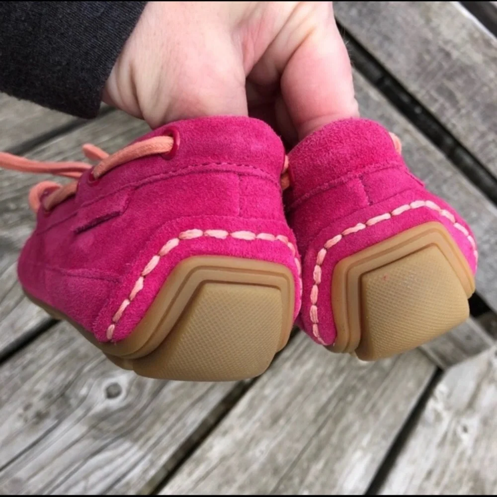 Cole Haan 3.5 Hot Pink Suede Moccasins! NEW!